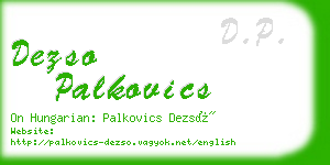 dezso palkovics business card